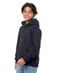 Threadfast Apparel Epic Youth Fleece Pullover Hooded Sweatshirt heather black ModelQrt