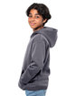 Threadfast Apparel Epic Youth Fleece Pullover Hooded Sweatshirt charcoal ModelSide