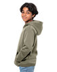 Threadfast Apparel Epic Youth Fleece Pullover Hooded Sweatshirt military green ModelSide