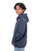 Threadfast Apparel Epic Youth Fleece Pullover Hooded Sweatshirt heather navy ModelSide