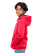 Threadfast Apparel Epic Youth Fleece Pullover Hooded Sweatshirt red ModelSide