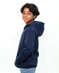 Threadfast Apparel Epic Youth Fleece Pullover Hooded Sweatshirt navy ModelSide