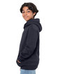 Threadfast Apparel Epic Youth Fleece Pullover Hooded Sweatshirt heather black ModelSide