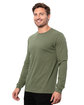 Threadfast Apparel Epic Unisex Long-Sleeve T-Shirt military green ModelQrt