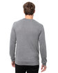 Threadfast Apparel Epic Unisex CVC Long Sleeve T-Shirt heather drk grey ModelBack