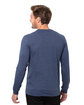 Threadfast Apparel Epic Unisex CVC Long Sleeve T-Shirt heather navy ModelBack