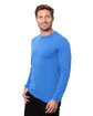 Threadfast Apparel Epic Unisex CVC Long Sleeve T-Shirt royal heather ModelQrt