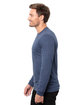 Threadfast Apparel Epic Unisex CVC Long Sleeve T-Shirt heather navy ModelSide