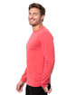 Threadfast Apparel Epic Unisex CVC Long Sleeve T-Shirt heather red ModelSide