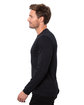 Threadfast Apparel Epic Unisex CVC Long Sleeve T-Shirt solid black ModelSide