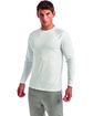 TriDri Unisex Panelled Long-Sleeve Tech T-Shirt white ModelQrt