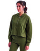 TriDri Ladies' Alice Half-Zip Hooded Sweatshirt olive ModelQrt