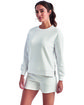 TriDri Ladies' Billie Side-Zip Sweatshirt white ModelQrt