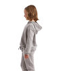 TriDri Youth Maria Hooded Sweatshirt heather grey ModelSide