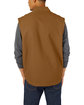 Dickies Men's Sherpa-Lined Duck Vest rinsed drk brown ModelBack