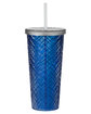 Prime Line 22oz Sparkle Straw Tumbler blue ModelBack