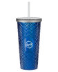 Prime Line 22oz Sparkle Straw Tumbler blue DecoFront