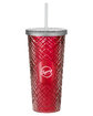 Prime Line 22oz Sparkle Straw Tumbler red DecoFront