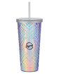 Prime Line 22oz Sparkle Straw Tumbler iridescent DecoFront