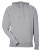 tasc Mens Varsity Hooded Sweatshirt heather gray OFFront