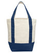 Prime Line Mini Recycled Cotton Tote Bag blue ModelBack