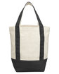 Prime Line Mini Recycled Cotton Tote Bag black ModelBack