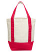 Prime Line Mini Recycled Cotton Tote Bag red ModelBack