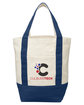 Prime Line Mini Recycled Cotton Tote Bag blue DecoFront