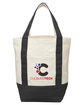 Prime Line Mini Recycled Cotton Tote Bag black DecoFront