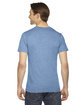 American Apparel Unisex Triblend USA Made Short-Sleeve Track T-Shirt athletic blue ModelBack