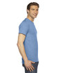 American Apparel Unisex Triblend USA Made Short-Sleeve Track T-Shirt athletic blue ModelSide
