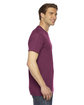 American Apparel Unisex Triblend USA Made Short-Sleeve Track T-Shirt tri cranberry ModelSide
