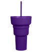 Team 365 1L Recycled PP Stadium Tumbler With Snack Bowl sport purple ModelBack