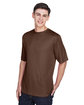 Team 365 Men's Zone Performance T-Shirt sport dark brown ModelQrt