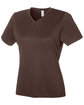 Team 365 Ladies' Zone Performance Mesh T-Shirt sport dark brown OFQrt