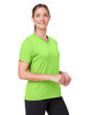 Team 365 Ladies' Zone Performance Mesh T-Shirt acid green ModelQrt