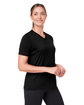 Team 365 Ladies' Zone Performance Mesh T-Shirt black ModelQrt