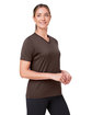 Team 365 Ladies' Zone Performance Mesh T-Shirt sport dark brown ModelQrt