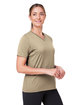 Team 365 Ladies' Zone Performance Mesh T-Shirt desert khaki ModelQrt