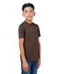 Team 365 Youth Zone Performance Mesh T-Shirt sport dark brown ModelQrt