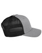 Team 365 by Yupoong Adult Zone Sonic Heather Trucker Cap dk gry hth/ blk ModelSide