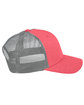 Team 365 by Yupoong Adult Zone Sonic Heather Trucker Cap sp red ht/ sp gr ModelSide