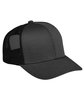 Team 365 Youth Zone Sonic Heather Trucker Cap by Yupoong black hthr/ blk ModelQrt