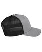 Team 365 Youth Zone Sonic Heather Trucker Cap by Yupoong dk grey hth/ blk ModelSide