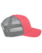 Team 365 Youth Zone Sonic Heather Trucker Cap by Yupoong sp red ht/ sp gr ModelSide