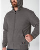 Dickies Men's Fleece-Lined Full-Zip Hooded Sweatshirt dark heather gry OFBack
