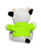 Prime Line 7" Plush Cow With T-Shirt lime green ModelBack