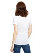 US Blanks Ladies' Short-Sleeve Recover Yarn Crewneck white ModelBack