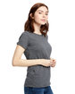 US Blanks Ladies' Short-Sleeve Recover Yarn Crewneck anthracite ModelSide