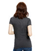 US Blanks Ladies' Made in USA Short-Sleeve V-Neck T-Shirt heather charcoal ModelBack